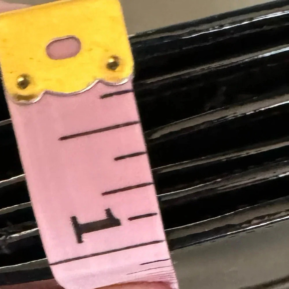 Vintage CHRISTIAN DIOR Evening Black Patent Leather Long Wallet Silver Logo - Picture 10 of 15